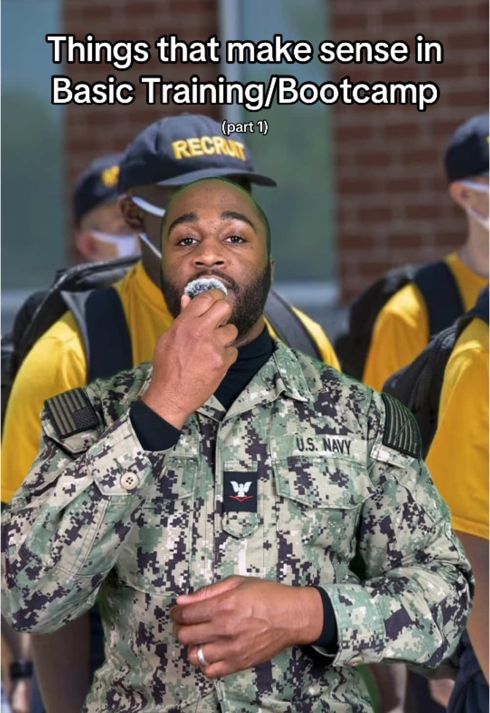 Things that make sense in bootcamp (part 1) #military #miltok #navy #army #airforce #marines #coastguard #spaceforce #deployment #deploy #veteran #basictraining #bmt #bootcamp #ait #viral #comedyvideo #comedian #humor #foryou #fyp #fypageシ #fypp #fy #fypシ #foryoupage 