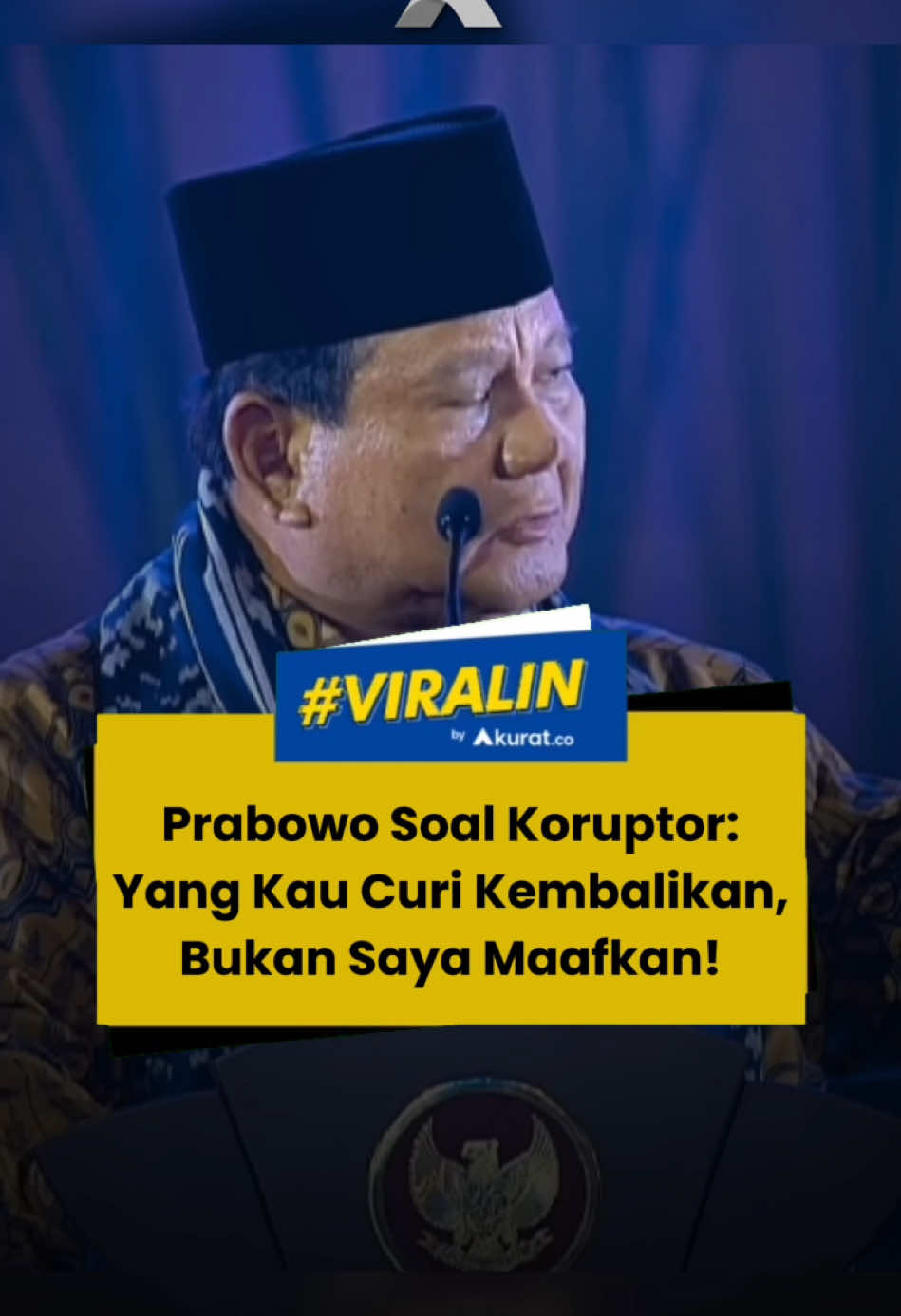 Nah, gengs. Pesan tegas untuk para koruptor! Selain itu, Prabowo juga mengimbau seluruh jajaran pemerintah untuk tetap bersih dalam menjalankan tanggung jawab. 🎥: Dok. Tim Media Prabowo. #viral #prabowo #presidenprabowo #koruptor #korupsi #pemerintahan #uangrakyat #akuratco 