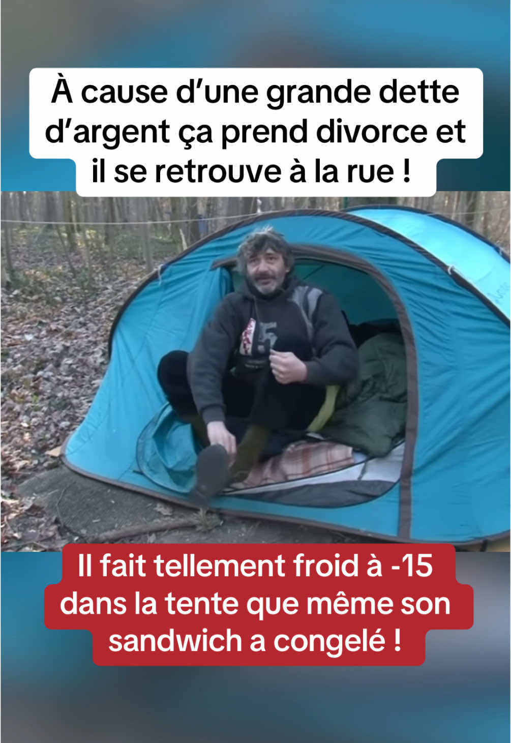 À cause d’une grande dette d’argent ça prend divorce et il se retrouve à la rue ! 