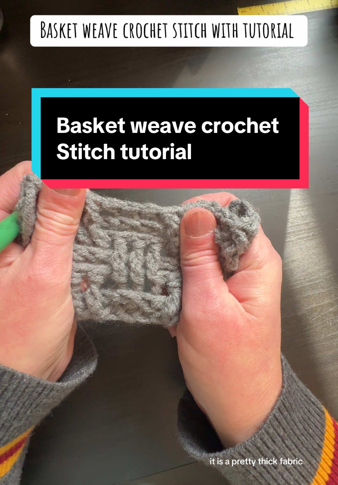 Basket weave crochet stitch. I do think this is one of the harder ones just because you can get lost in it. But it sure is pretty!#creatorsearchinsights #crochet #crochetersoftiktok #crochettiktok #craftingmama #beginnercrochet #crochettips #yarn #yarntok #crochettutorial #basketweave #basketweavecrochet #crochetbasket 