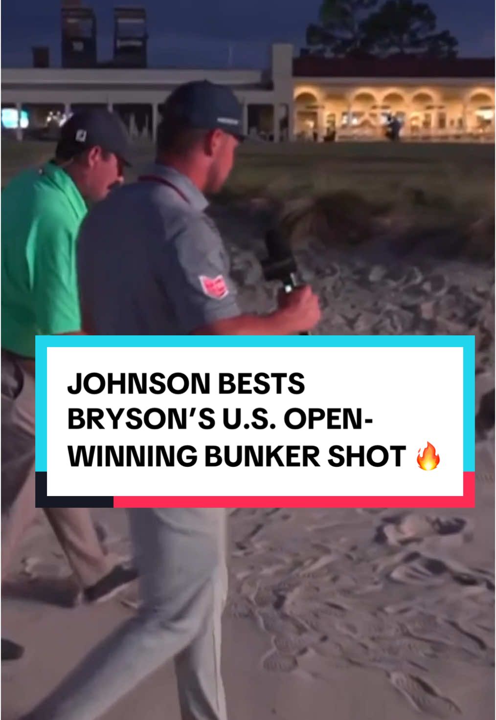 Shoutout to Bryson DeChambeau and Johnson Wagner for one of the greatest moments in Live From history. 😂⛳️ @Bryson DeChambeau  #golf #golftok #golftiktok #bryson #brysondechambeau #dechambeau #USOpen #pinehurst #golfshot #bunker #golfswing #golfskill #johnsonwagner 