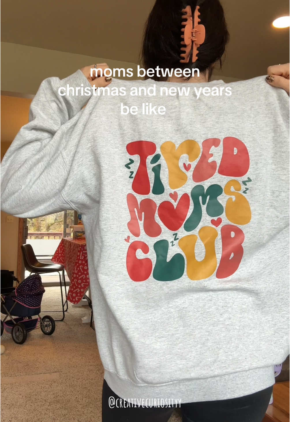 And every other day of the year, let’s be real. Anyone else in the club with me? 🥱  #momlife #tired #tiredmom #tiktokmademebuyit #sweatshirt #cozy #cozyseason