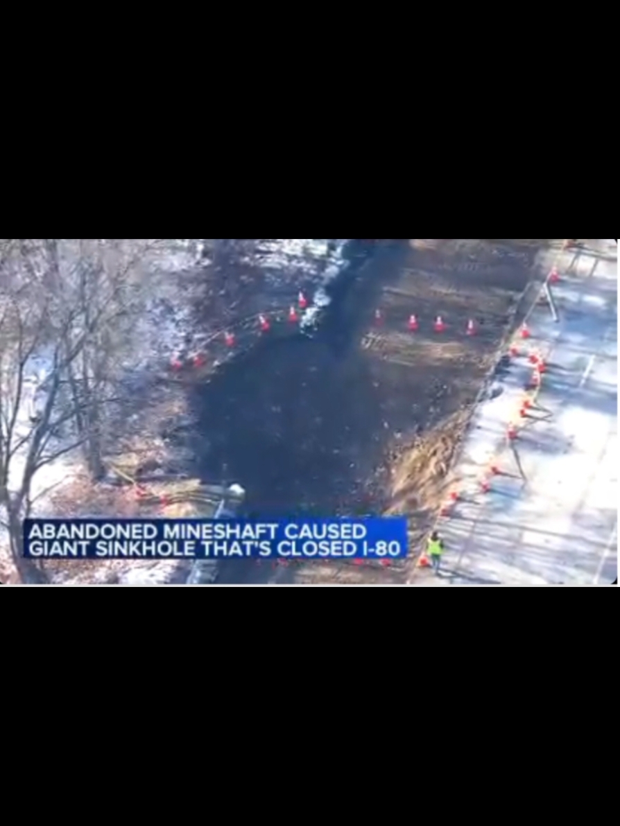 WHARTON, New Jersey (WABC) -- New Jersey Department of Transportation crews have stabilized the area around the massive 40-foot-by-40-foot sinkhole on I-80 in Morris County that opened on Thursday. The collapse of an abandoned mineshaft on the side of the road caused the sinkhole that has shut down part of Interstate 80. Delays in the area have entered their third day, and motorists are advised to use alternate routes. (See below.) Crews are set to remain on the scene and work around the clock to repair the damaged road in the hopes of reopening this portion of the vital corridor as soon as possible. Officials say it is too soon to determine when the work will be completed. Construction crews were originally hoping to fill the hole by the end of Thursday, but the discovery of the shaft, in addition to the rainy weather this weekend, is likely to make the repairs more complicated. The sinkhole opened up around 7:45 a.m. Thursday just past Exit 34 in Wharton, swallowing a portion of the shoulder and encroaching on the right lane going eastbound.