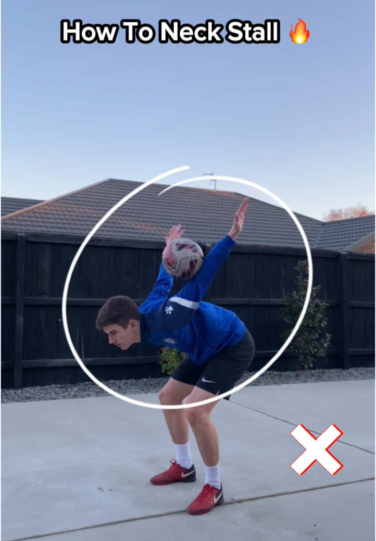 How To Neck Stall In 3 Easy Steps ⚽️🤯 #football #Soccer #skill 