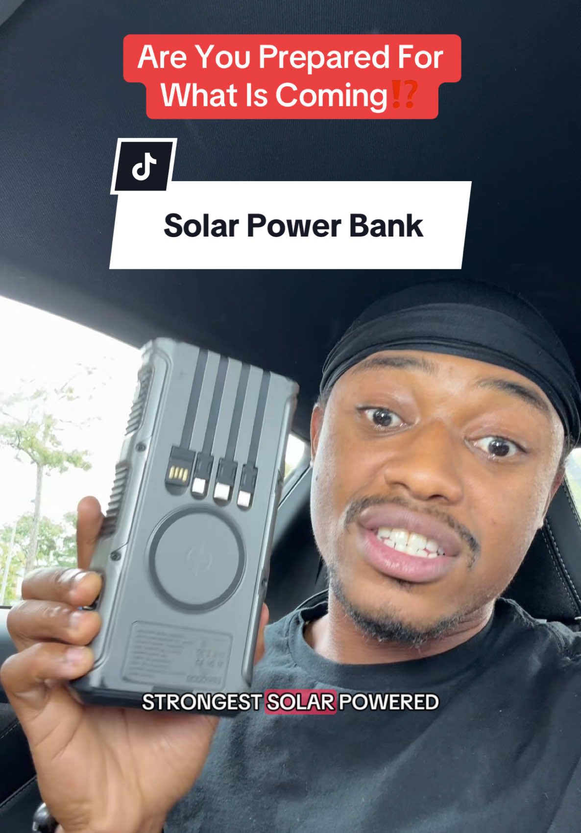 Having A Solar Power Bank Is A MUST In This Day & Age! #solarpowerbank  #solar #solarpower #solarcharger #powerbank #war #endtimes #ww3 #power #poweroutage #Hiking #camping #campinghacks #TikTokShop #ttshop 