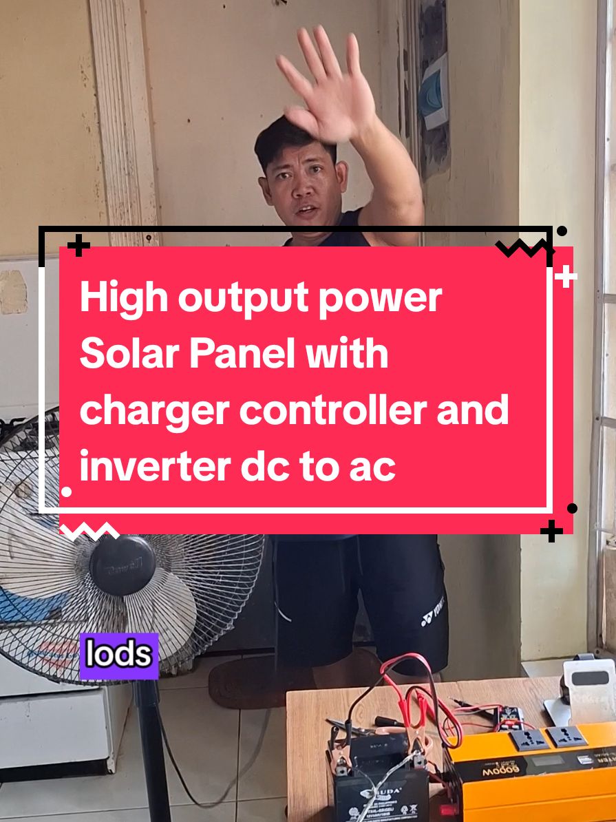 #High output power Solar Panel  with charger controller#inverter dc to av#creatorsearchinsights 