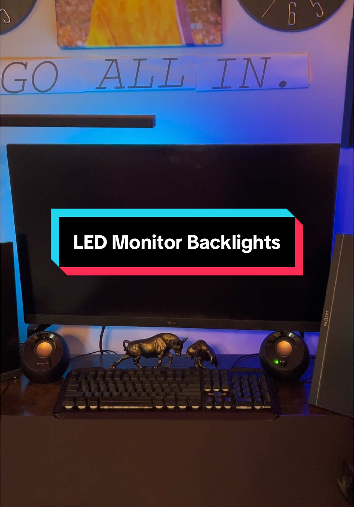 More lights = more fun #GamingSetup #rgblights #monitorbacklight #workfromhome #gamers #tiktokshopyearendsale 