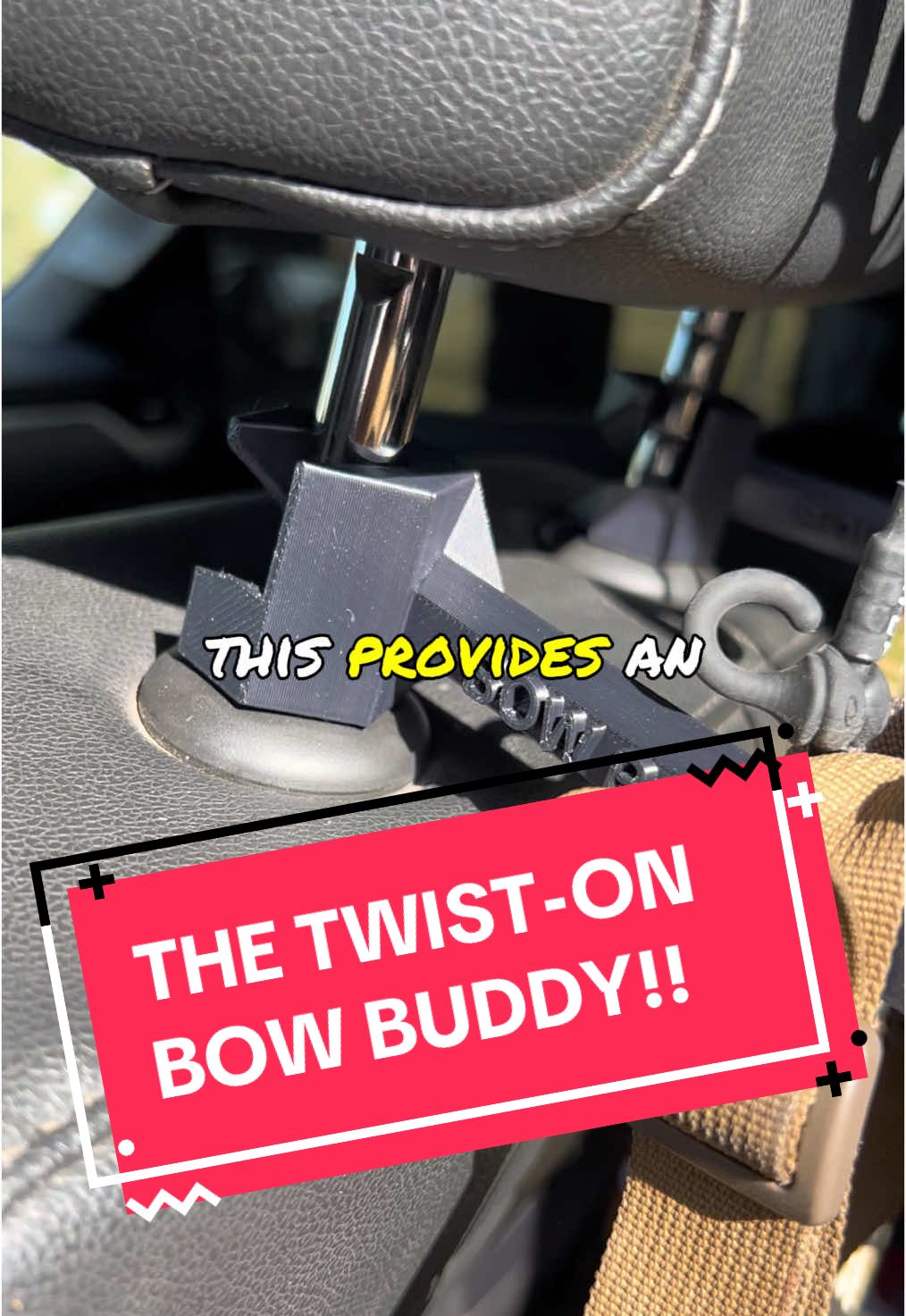 Introducing the Twist-On #BOWBUDDY #TikTokShop #FYP ONLY WORKS ON CHEVY/GMC/JEEP 2019+ if you have any other vehicle a standard Bow Buddy is what you should buy! 🤝 This is a specific solution for these vehicles. 