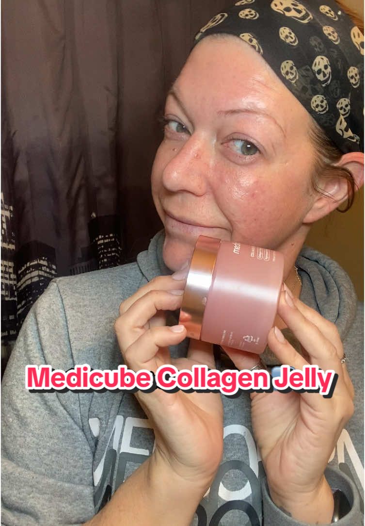 @Medicube US collagen jelly has helped my fine lines.  It makes my skin feel so hydrated and doesn’t leave it feeling sticky #collagen #collagenjelly #niacinamide #medicube #skincaretiktok #aginggracefully 