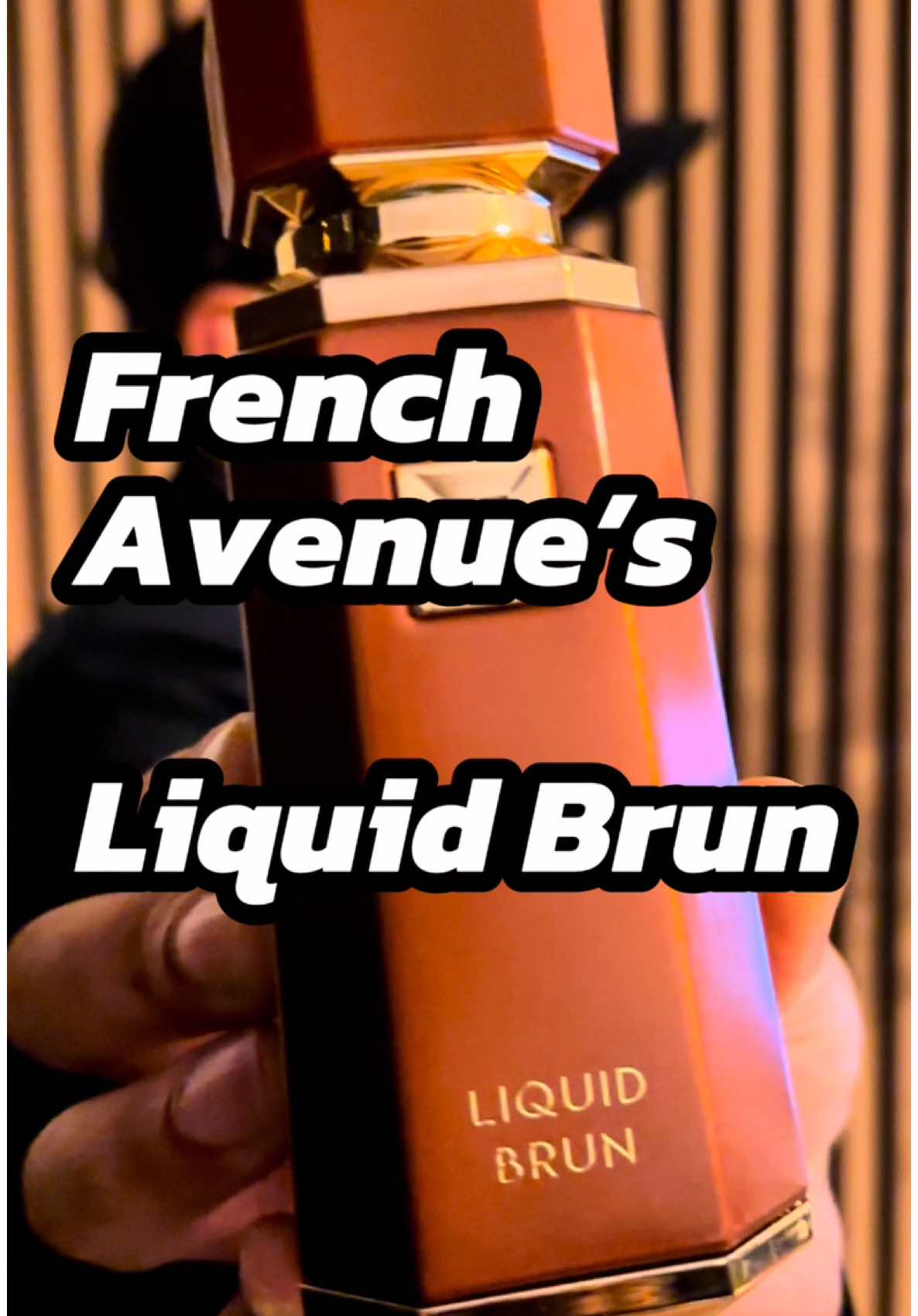 The smell of Liquid Brun from French Avenue #liquidbrun #frenchavenue #fragrancetiktok #middleeasternfragrance #fyp 