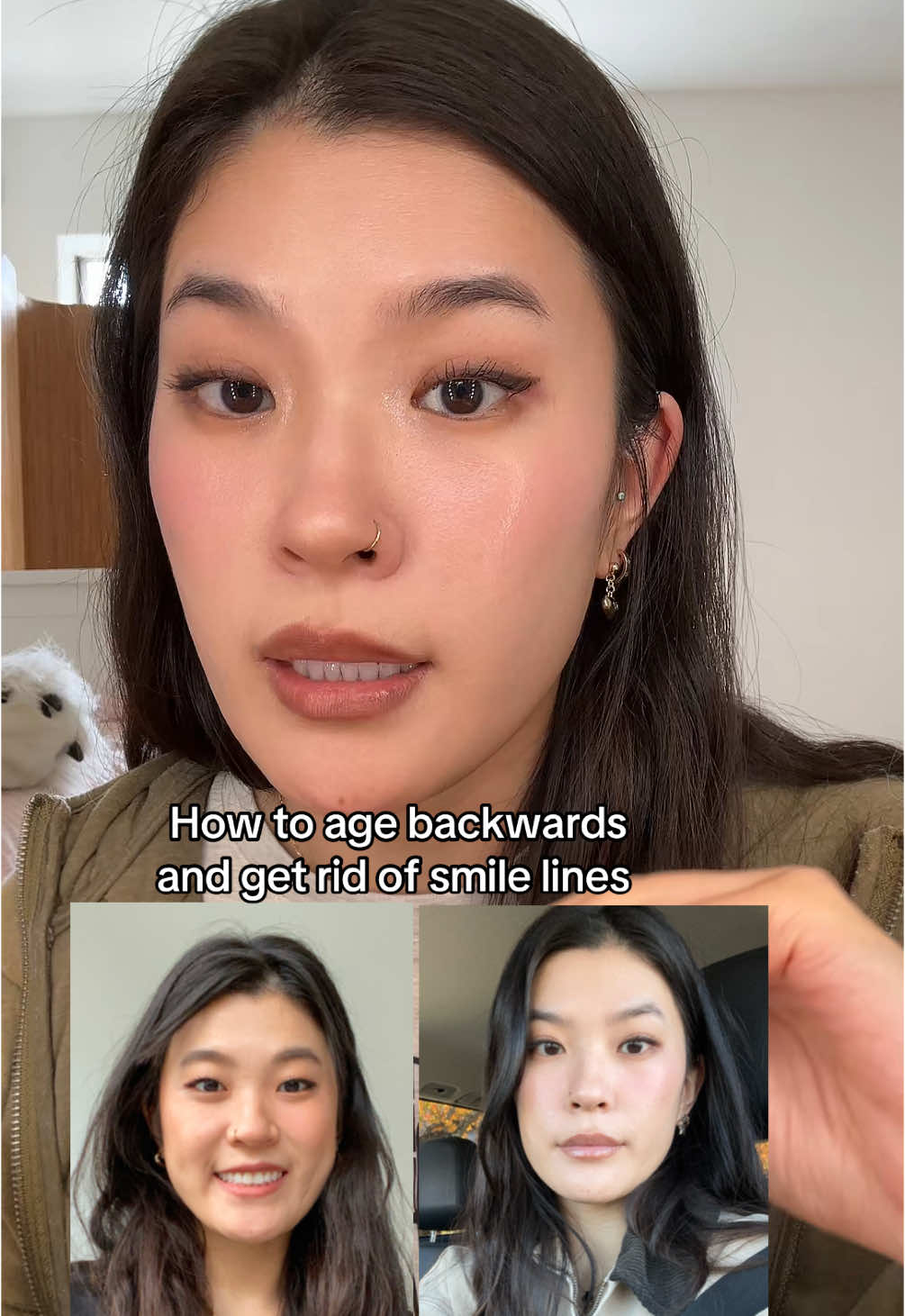 No makeup hack ever prevented my makeup from creasing in my smile lines bc turns out I needed a skincare hack ✨ #antiaging #smilelines #dermatology #beautyhacks #medicube #radiofrequency @Medicube US 