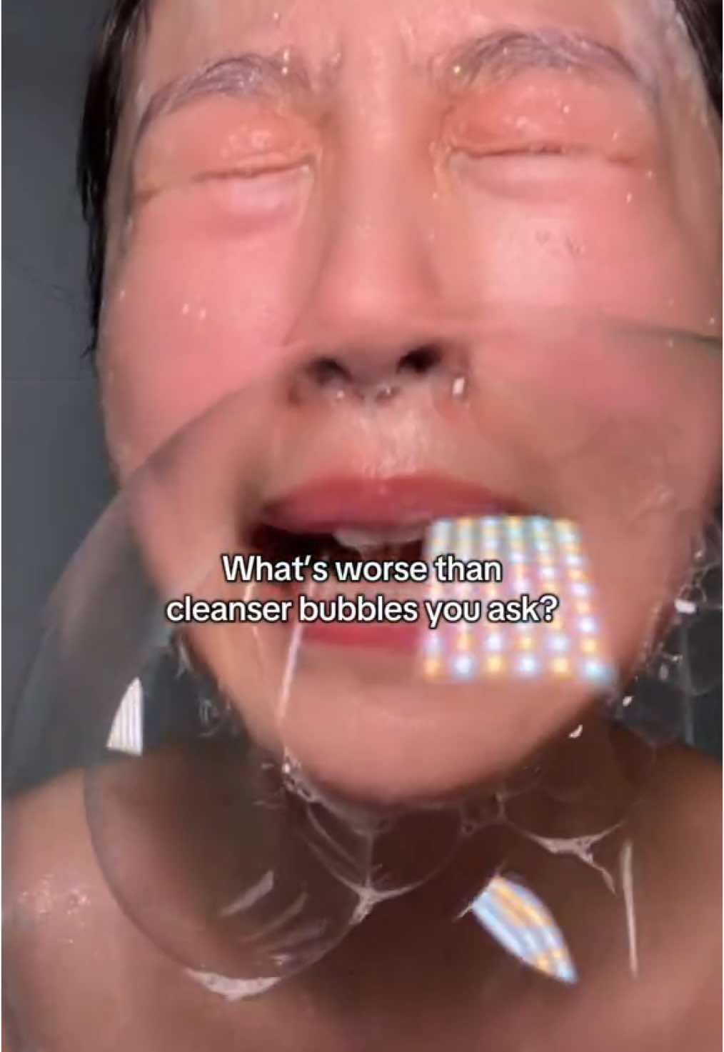 The worst pain ever leanser #koreanskincare #cleansing #skincare #foamcleaner #bubble #skincareroutine #relatable #skintok #fullybubblechallenge @FULLY Skincare #greentomatoclaymask 