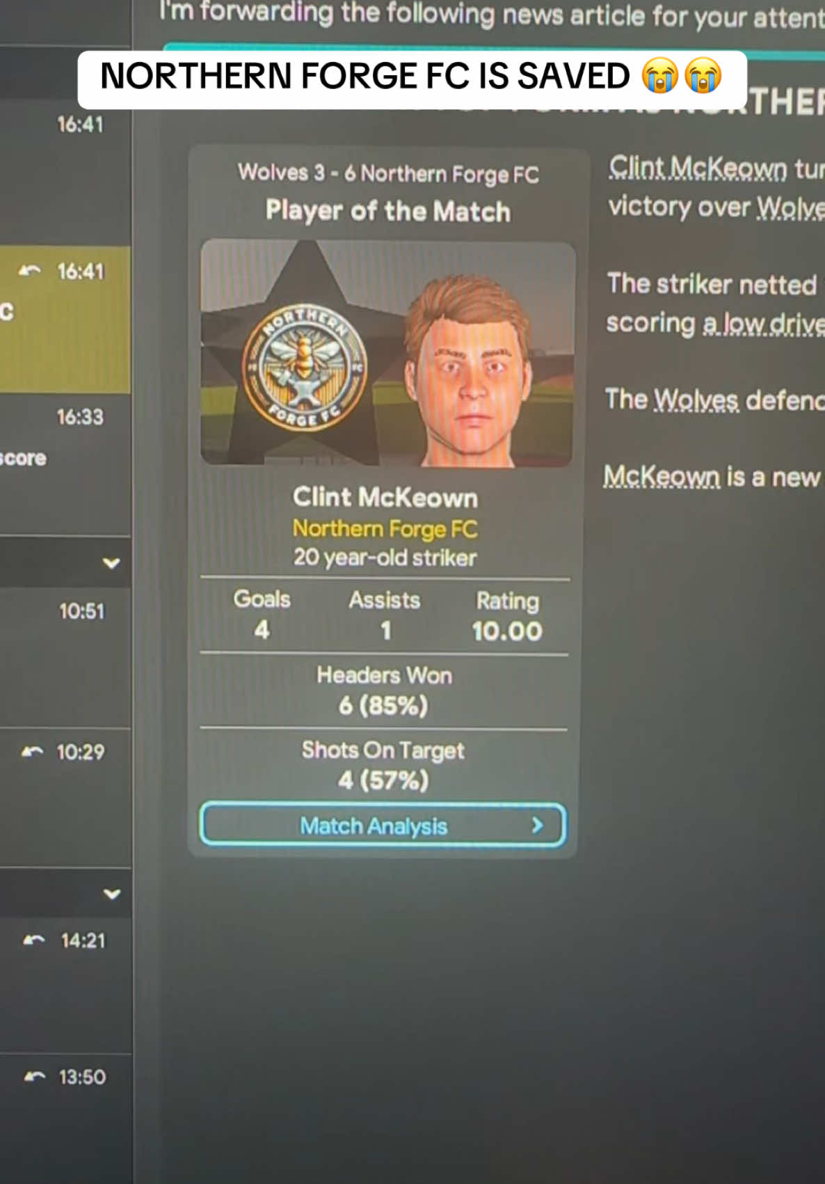 CLINT MCKEOWN REMEMBER THE NAME❤️ #footballmanager2024 #fm24 #bigrobbo #xybcza 