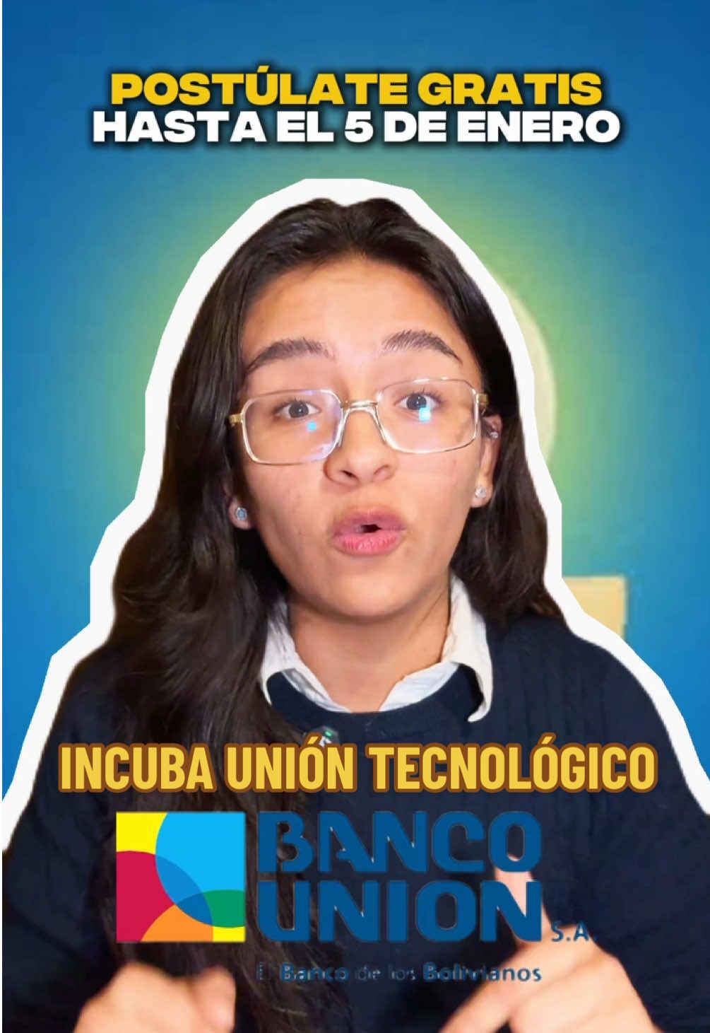 El Banco Unión y yo estamos buscando a jóvenes bolivianos amantes de la tecnología 🤖🇧🇴   ¿Conoces a alguien que pueda postular al Incuba Unión Tecnológico? 📲 . . . #parati #bolivia #bolivia🇧🇴 