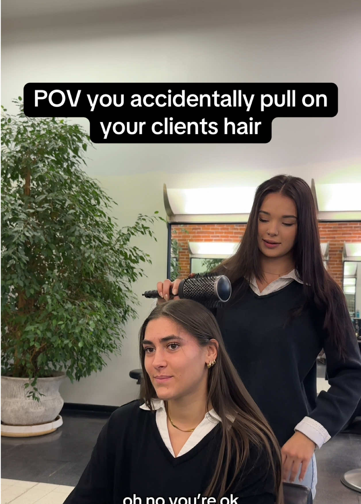 pov you pull on your clients hair… 💕follow me on YouTube - Lucy_seitz💕 #hairstylist #hairsalon #relatable #childhood #longhair #longhairproblems #funnyvideo #hair #salonhair #cosmetologist 