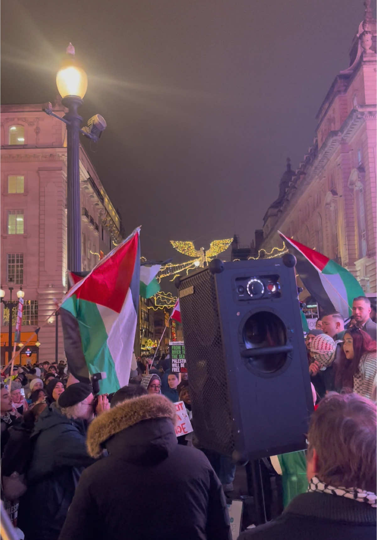 Earlier Tonight At Piccadilly Circus In London 📍  Palestine Forum In Britain & Healthworkers 4 Palestine’s Emergency Vigil In Protest Against The Destruction Of Hospitals After The Recent Burning Of The Kamal Adwan Hospital In Gaza And The Torturing Of Medical Aid Doctors, Workers, Patients And The Ongoing Savagery And Barbaric Dehumanising Of The Palestinian People By The Hands Of Shaytan’s Chosen People Otherwise Known As The israeli’s. @💜🇵🇸 هبوش 🇵🇸💜 🎤 