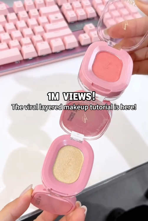 1M VIEWS!!!!!!!!!!!!! The viral layered makeup tutorial is here! #pinkflash #pinkflashph #beautyph #pinkbeauty #makeuptutorial #fyp#blush#powderblush