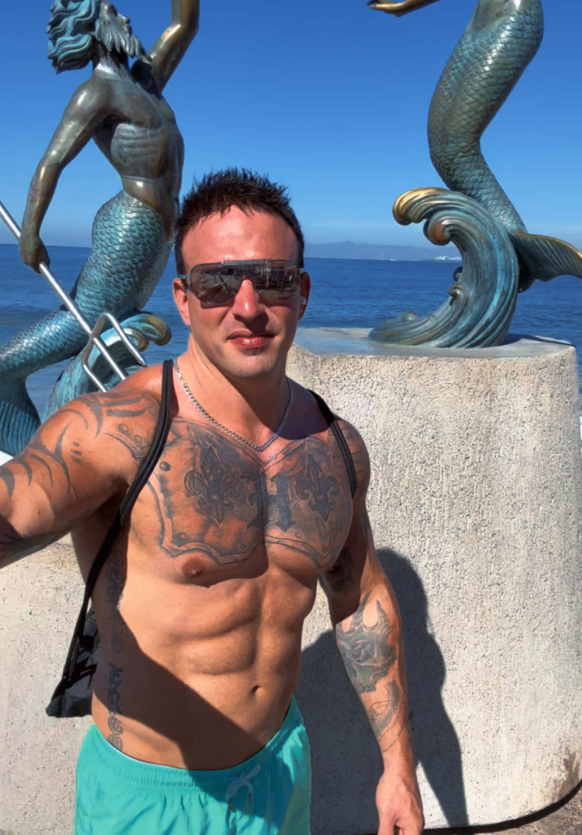 Puerto Vallarta #beachvibes #beach #mexico #muscle #tattoo #fyp 