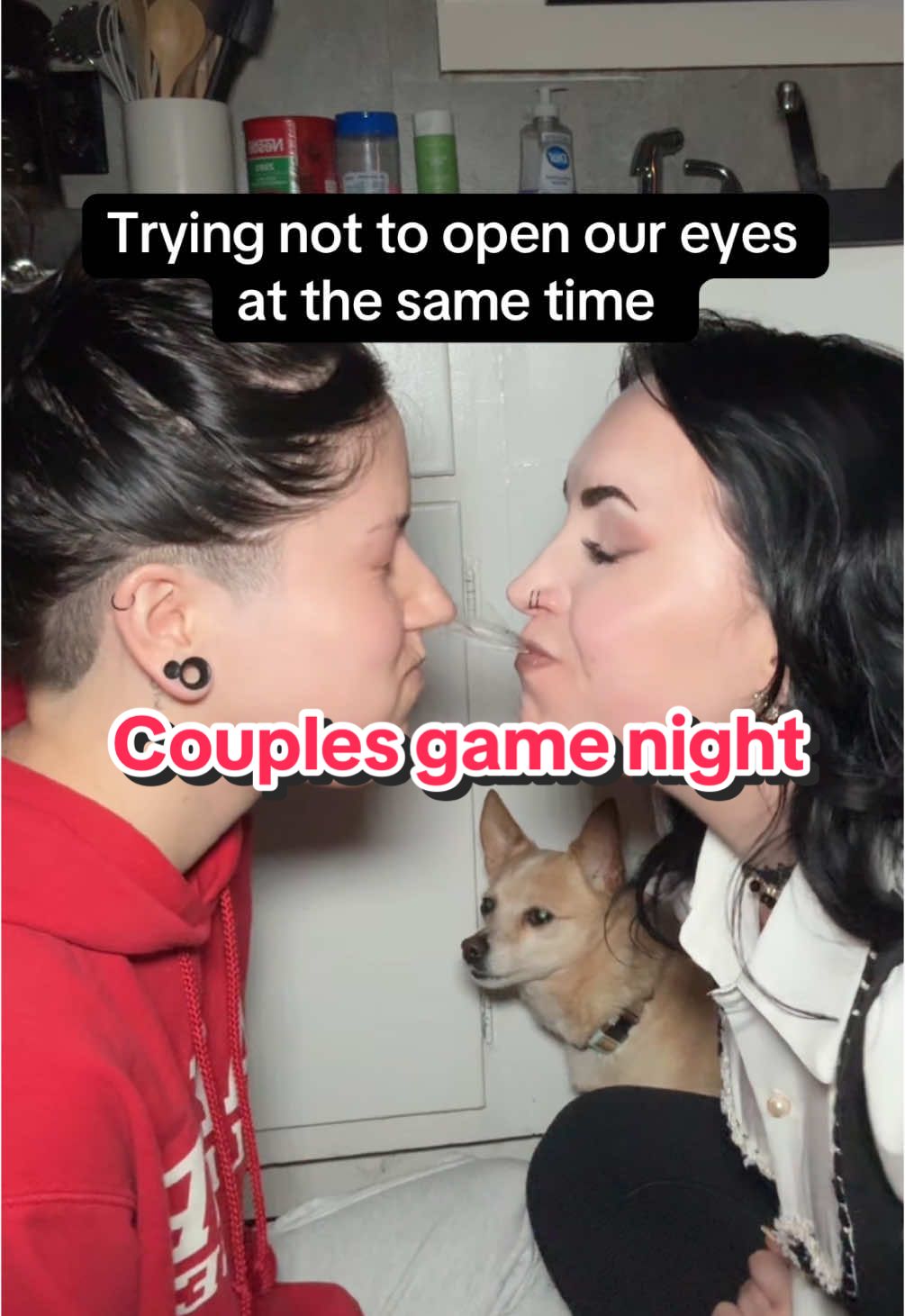 Two wives try a viral couples game #twowives #wlw #wlwtiktok #wlwcouple #couplestiktok #couplescomedy #couplesgame #couplesgamenightideas #coupleschallenge 