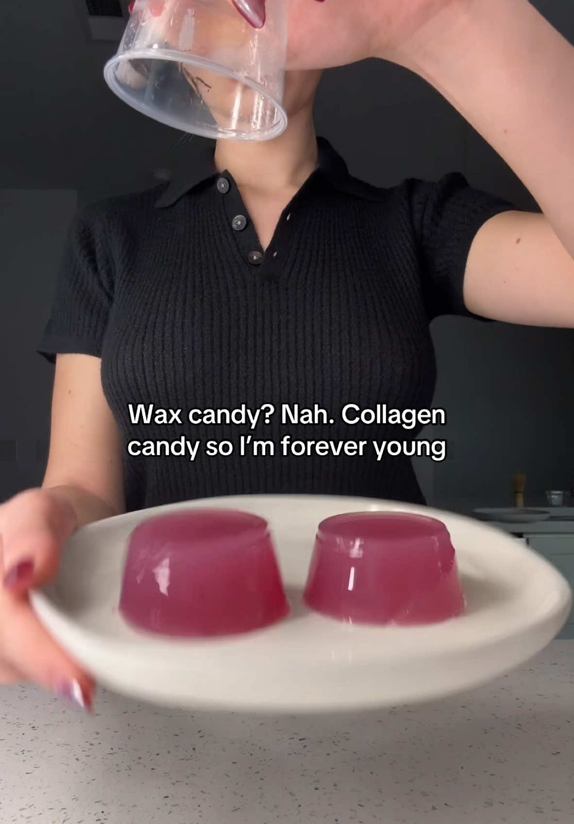 Not saying you can’t eat wax candy btw do as u please 😚 here we’re making collagen jelly with coconut water, fruit and veg #candy #waxcandy #collagen #fruit #jellyfruit 