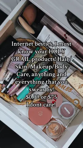 What do you all LOVE! A must have, repeat purchases ect! Looking for some new products!  #holygrailproducts #holygrail #beautyandskincare #skincarerecommendations #haircaremusthaves #skincare #beauty #makeup #musthaves #newproducts #sephora #ulta #bluemercury  @Saie  @Charlotte Tilbury  @Thrive Causemetics  @ONE SIZE BEAUTY  @milkmakeup  @Tower 28 Beauty 
