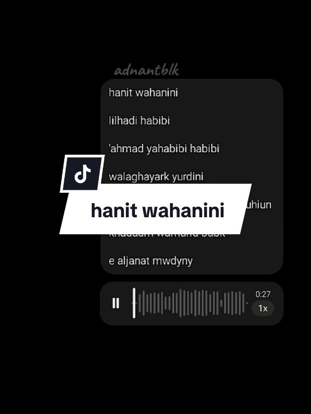 request an dari @𝓓𝓱𝓮𝓪❀  #tranding #hanitwahanini  #fyp #coversong #arabicsong 