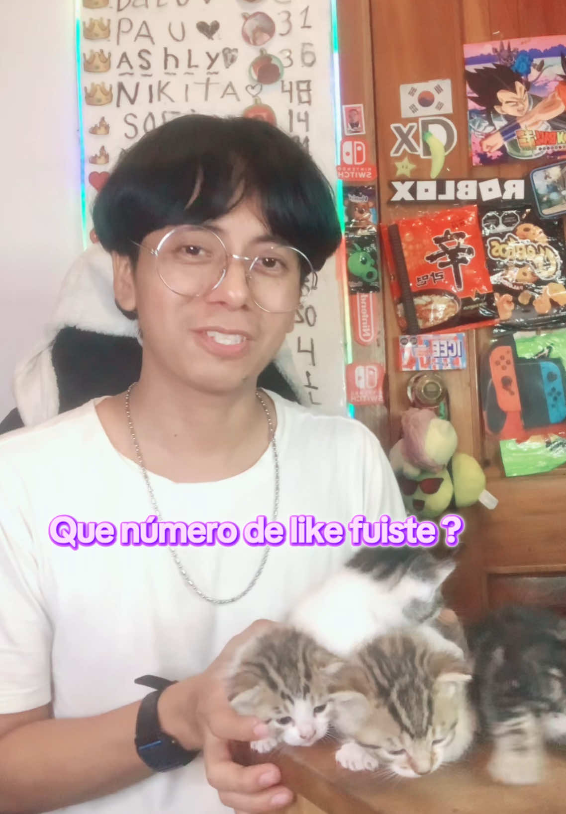 Cada like se convierte en gato XD 