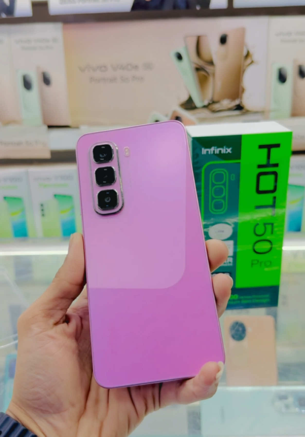 NEW COLOR💌HOT 50 PRO BLOSSOM PINK✨🩷INDISPLAY FINGERPRINT  (8 + 8=16GB/128GB) S#infinix #infinixhot50pro #hot50pro #hot50prounboxing #infinixhot50series #hot50prohot50pro #techtok #tech #trending #viral #fyp #120hzrefreshrate #younuscommunication #newmodel #2k24model #CapCut #hot50pronewcolor #blossompink 