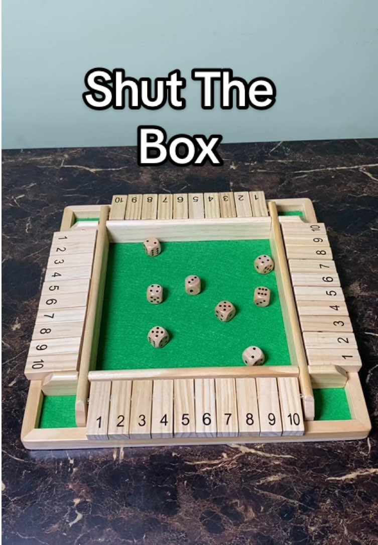 Let’s play shut the box #shutthebox #boardgames #dicegames #familygamenight #games #dice #woodengames #puzzlegames #braingames #tiktokshopcreatorpicks #giftguide #christmasgift #fypviralシ #viralfinds 