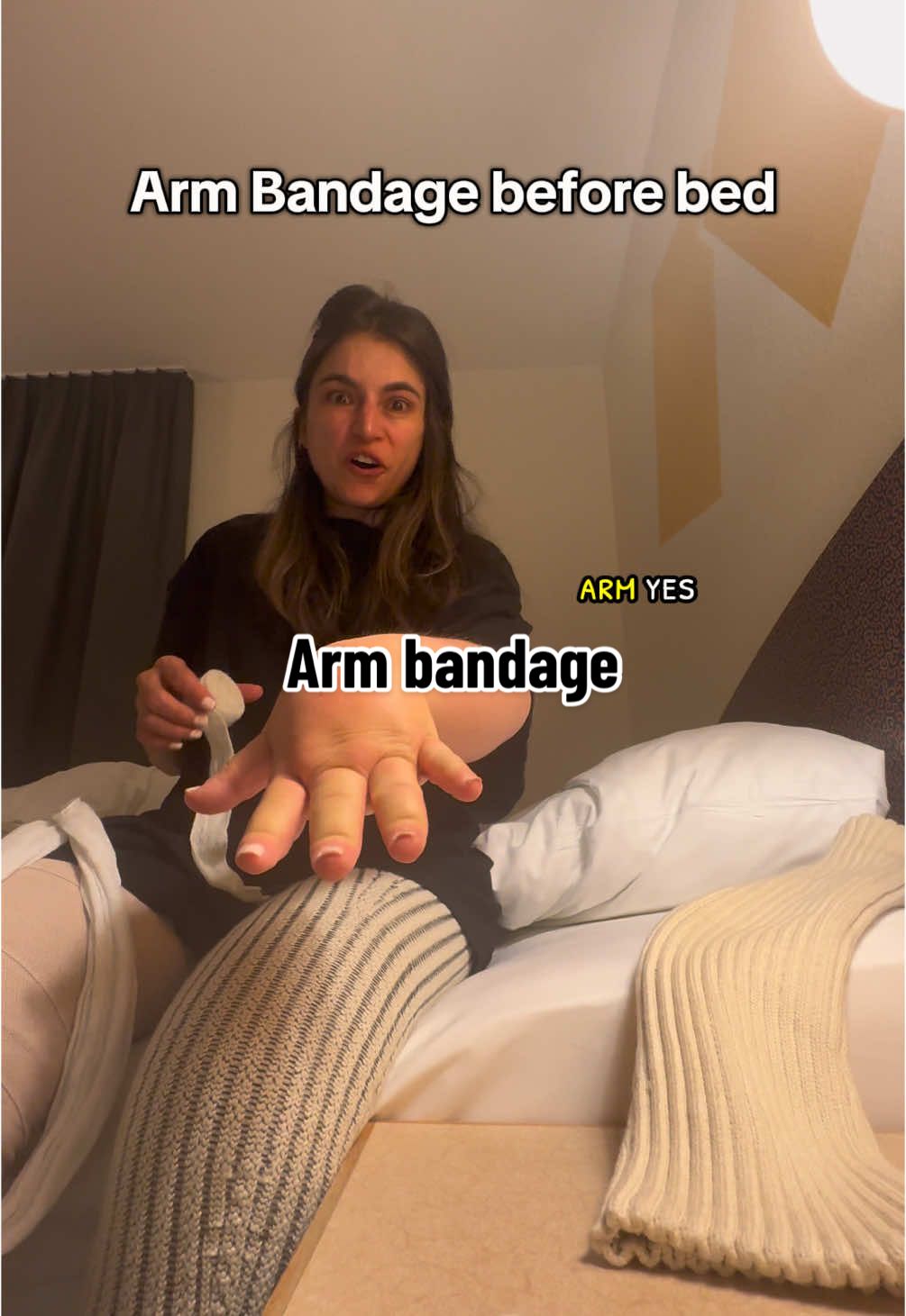 RECAP: Arm bandage before bed in Germany #lymphedema #bandage #chronicillness 
