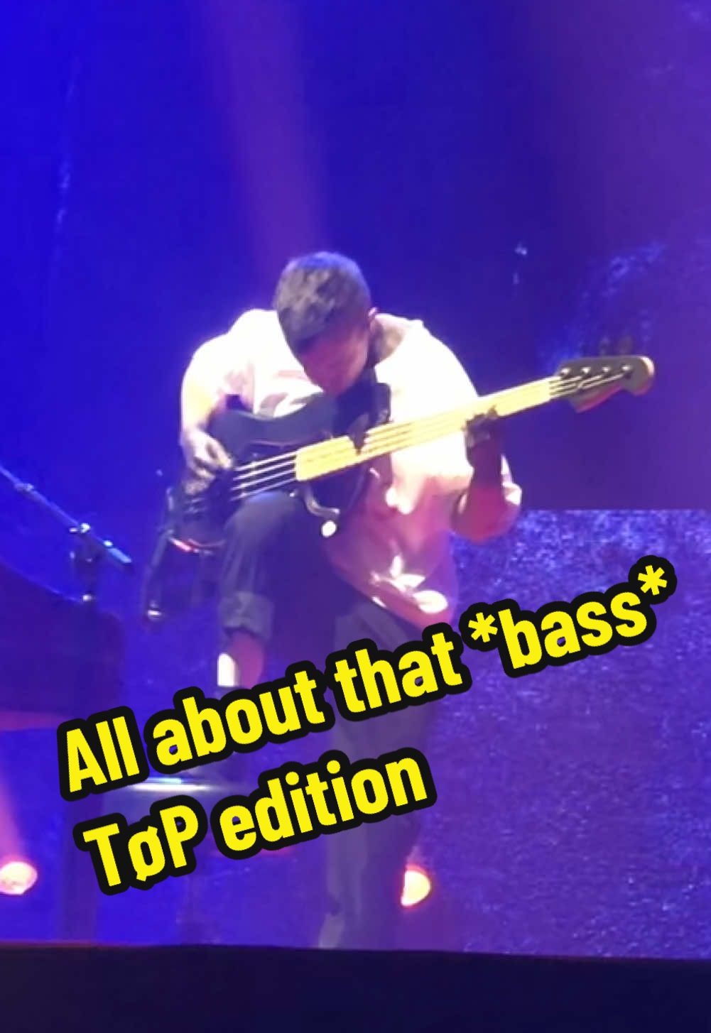 Never before seen video of Tyler having a cute bass moment because I took it and never uploaded it. @twenty one pilots @joshua dun is around… #twentyonepilots #top #skeletonclique #concert #emo 