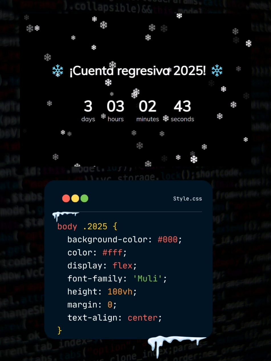 Programación | Cuenta regresiva para año nuevo 2025 