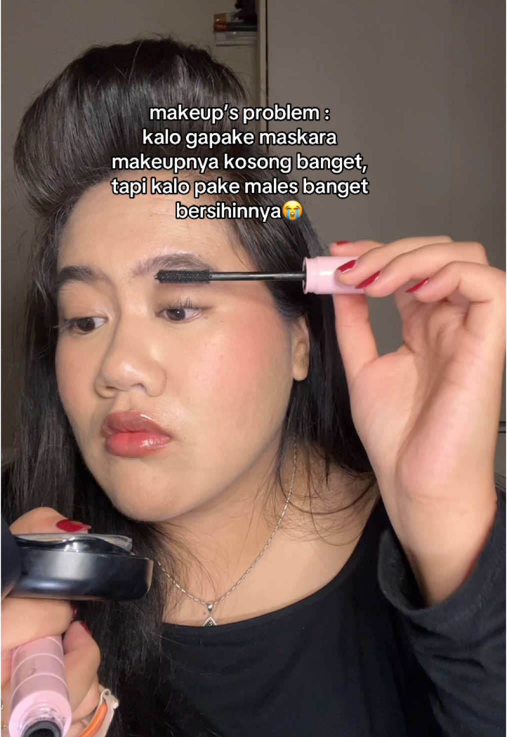 mau makeup aja mikir berat😭🙏🏻 #makeup #problem 