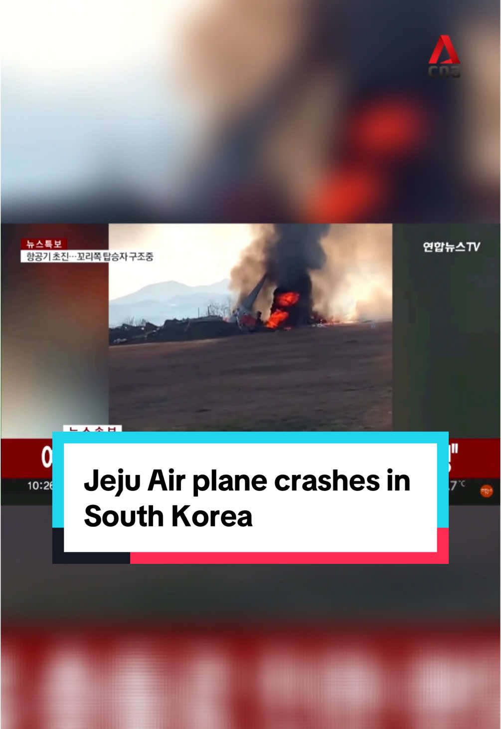 At least 47 people have died after a Jeju Air plane crashed at Muan International Airport in South Korea on Sunday (Dec 29). Jeju Air flight 7C2216 was carrying 175 passengers and six crew members on a flight from Bangkok and was landing at the airport when the accident happened. Two people were found alive as rescue operations were still underway. #southkorea #southkoreanews