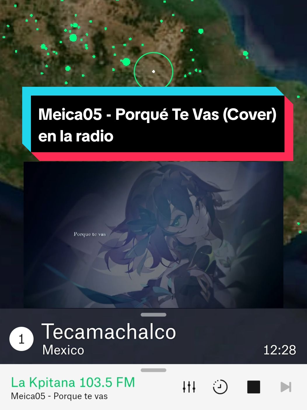 Meica05 - Porqué Te Vas (Cover) en la radio  ___________________________________ información: Estación: La Kpitana 103.5 FM Aplicación: Radio Garden  Ubicación: Tecamachalco Puebla México  Horario: Sábados y Domingos de 7:20am a 12pm hora México  Contacto: Lo encuentras en la página: lakpitana.com