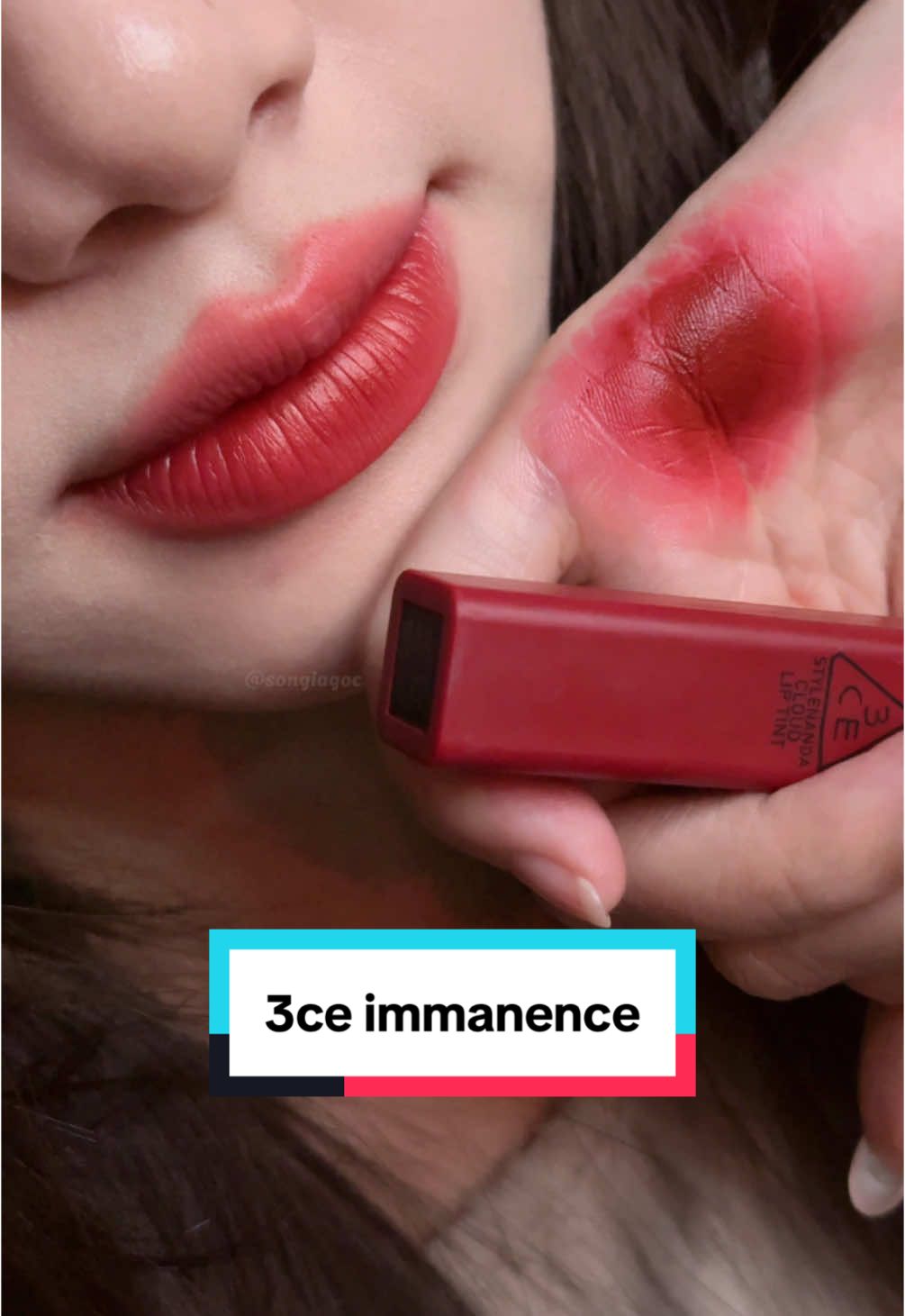 Cây son đỏ của tui 3ce immanence!! #songiagoc #3ce #3ceimmanence #3cecloudliptint 