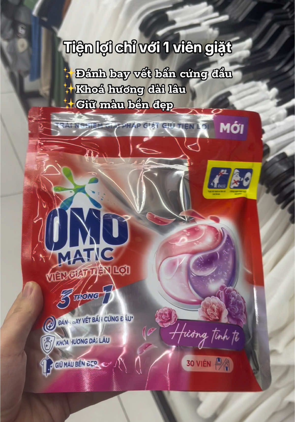 Viên giặt Omo Matic 3in1 #viengiatomomatic3trong1tienloi #omo #taphoagiadinh #xuhuong 