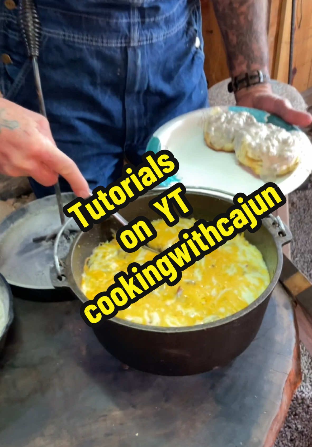 Both biscuit and casserole tutorials are on YT cookingwithcajun. #louisiana #cwcoutdoors #outdoorcooking #fyp 