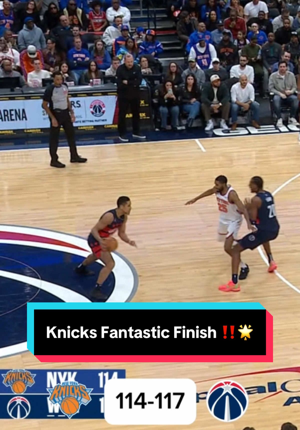 A FANTASTIC FINISH by the @New York Knicks ‼️🌟 #NBA #Basketball #Knicks 