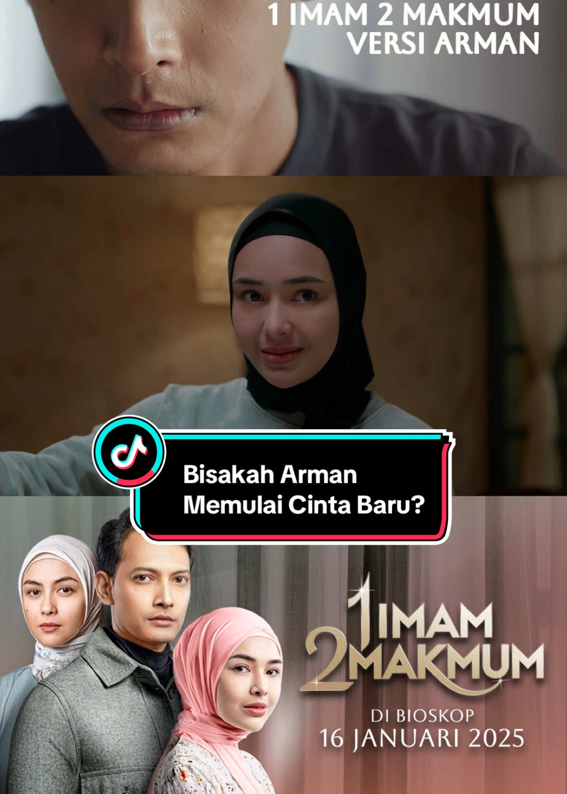 Apakah Arman (Fedi Nuril) bisa menerima cinta yang baru (Amanda Manopo), atau ia akan terus terjebak dalam bayang-bayang cinta lama (Revalina S. Temat)? Temukan jawabannya di 1 Imam 2 Makmum, mulai 16 Januari 2025 di Cinema XXI! #FixASIK #NontonASIKdiXXI #SemuaBisadiTikTok #tiktoktainment #1imam2makmum 