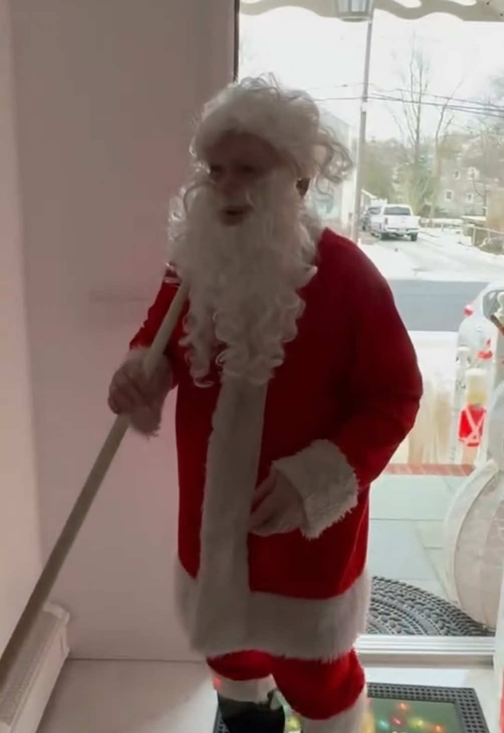 🎄🏡☀️🏝️ 🎅🏽🇬🇾When the #Caribbean #guyanese Santa visits #LongIsland . #mygrandpa  #grandpa #guyana #newyork