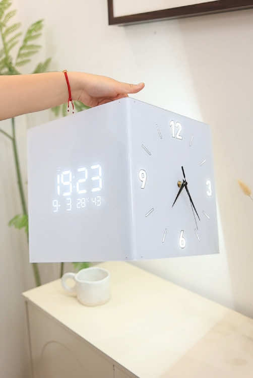 Simple double-sided wall clock#homedecor #decorative #decoration #Home #clock #corner 