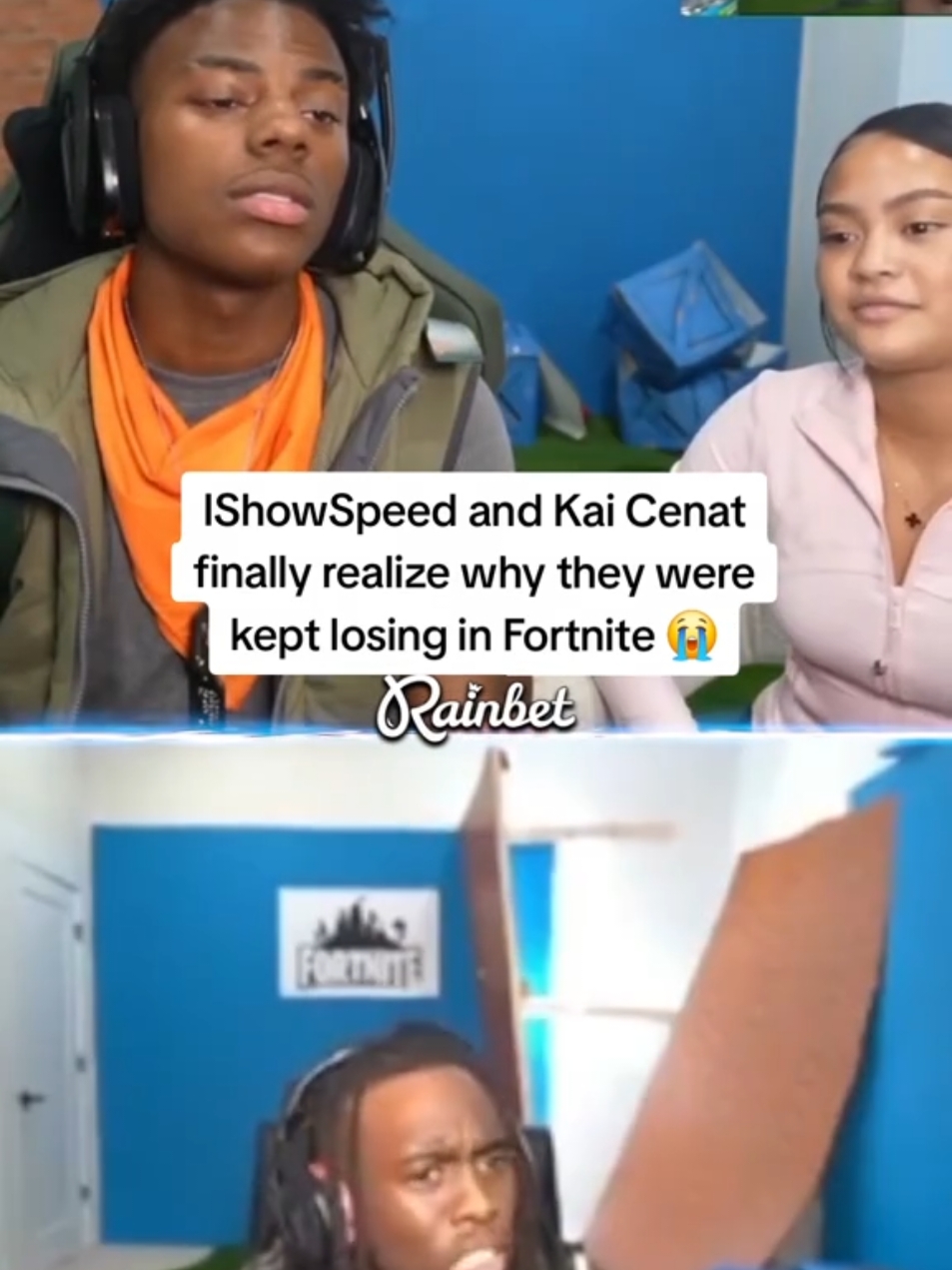 IShowSpeed and Kai Cenat finally realize why they were kept losing in Fortnite 😭 #ishowspeed #kaicenat #fyp 