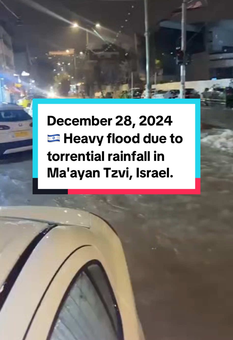 December 28, 2024 🇮🇱 Heavy flood due to torrential rainfall in Ma'ayan Tzvi, Israel. ❗️This event has attracted the attention of specialists, as such snowfalls are rare in this area. Extreme weather conditions may disrupt normal transportation flows and daily activities. Meteorologists have warned about potential complications due to snow accumulation and deteriorating travel conditions. ❗️NO country in the world will be able to cope with the losses from climate disasters ON ITS OWN. •Why are there SO many climate catastrophes on our planet now? •This increase is explained by cosmic radiation passing through our solar system every 12,000 years and affecting the cores of all planets. As a result of its impact, the Earth's core is destabilized and overheated. Due to the centrifugal force due to the rotation of the planet, hot magma rises to the surface of the planet, heating the oceans from below. This leads to intense evaporation of water, saturating the atmosphere with moisture, which leads to severe floods even in places where they have never happened before. •Only the creation of a single international scientific center aimed at studying the true causes of the increase in natural disasters and the cooling of the core can help us stop the global catastrophe. But this will not happen without our public demand. •If you want to know the details, write me a message 