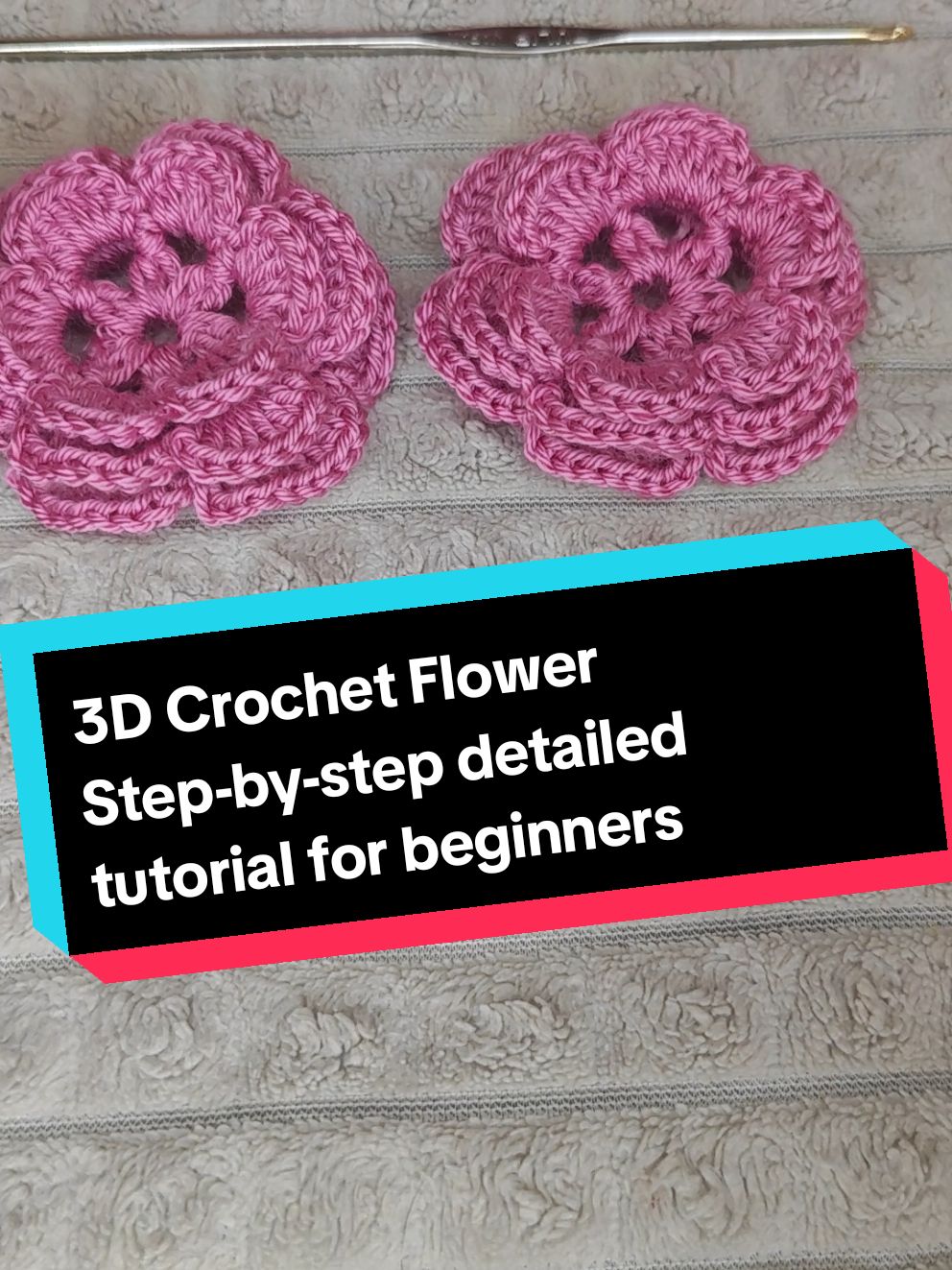 Was this crochet pattern hard to follow? #crochetflower #crochettutorial #handmadeflower #crochetlesson #howtocrochetforbeginner 