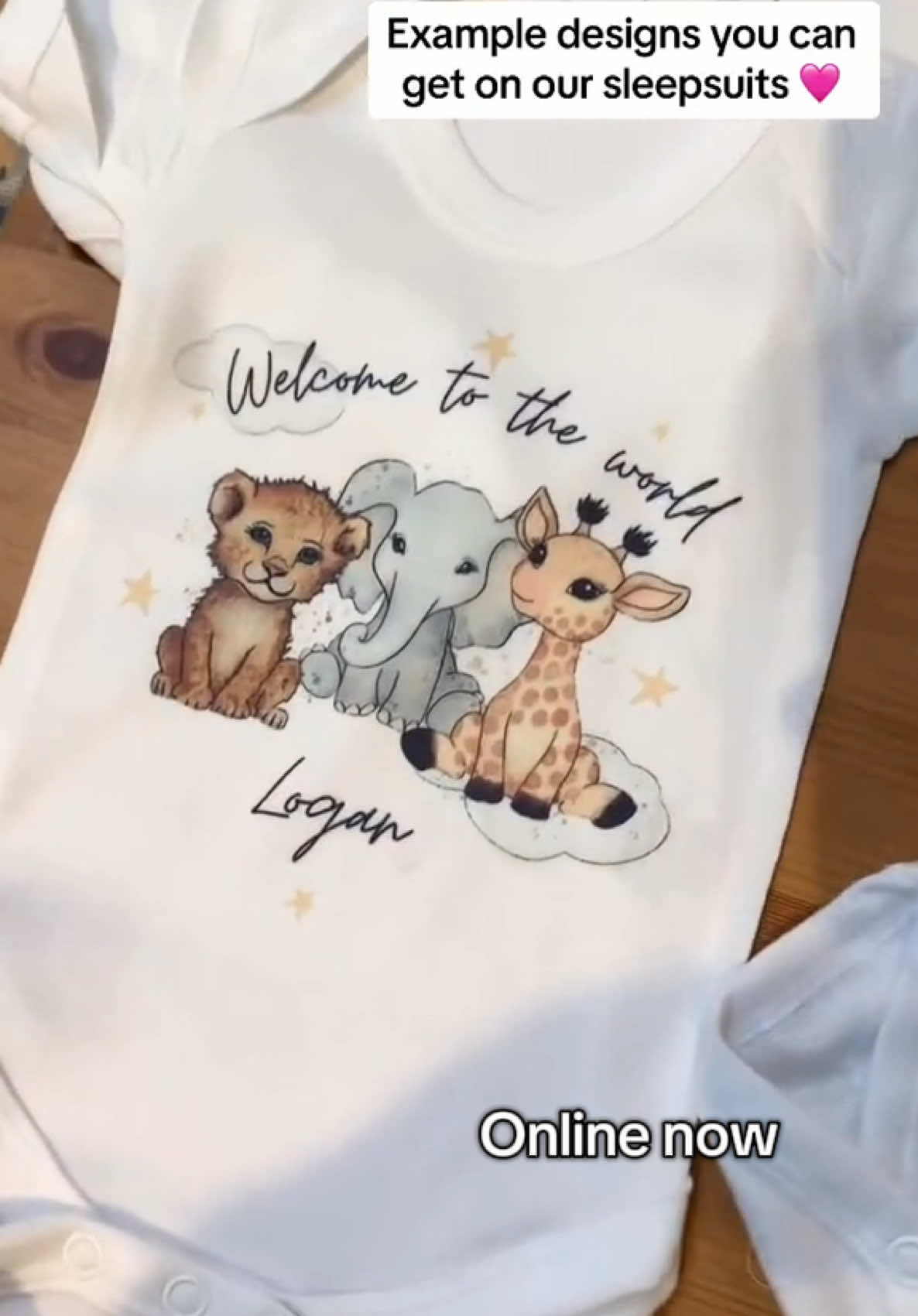 Create the most gorgeous sleepsuit or new baby vest 👶🏼❤️ lots of designs to choose from. Online now 🫶 #fyp #newbaby #newbabygift #newbabysleepsuit #newbabyvest 