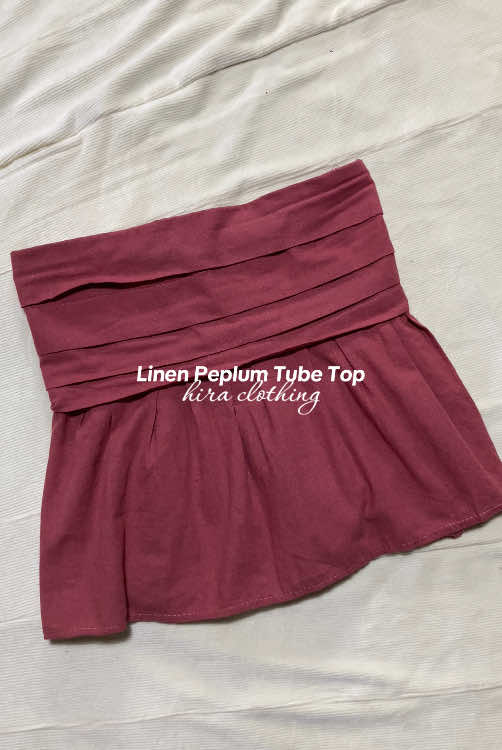 this 152 pesos linen peplum top 🎀 #peplumtop #linentop #tubetop #fashion #fashiontiktok #fyp 