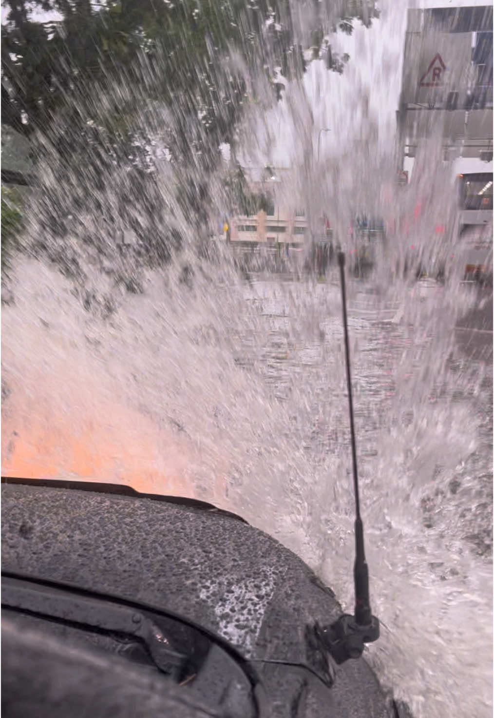 Putting the differential breathers and raised air intake to good use. #floodwarning #singapore #4wd #fyp 