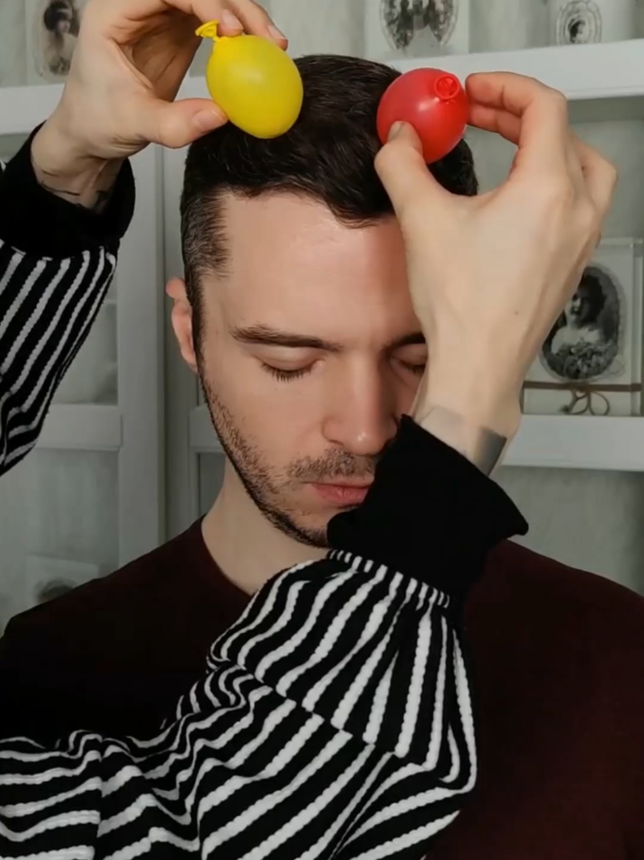 Relaxing treatment of the head and face using small balloons #asmr #femaleasmr #relaxing #treatment #face #head #asmrtiktoks 