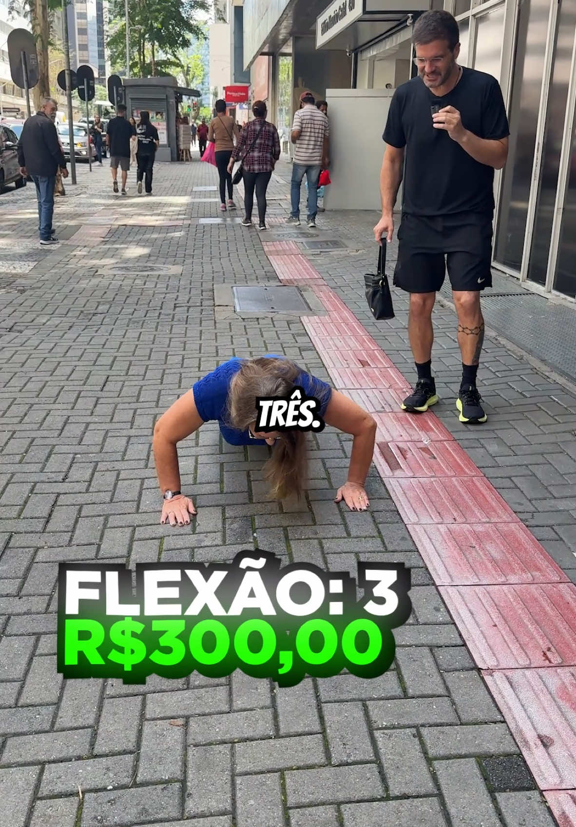 R$100,00 por uma flexão de braço